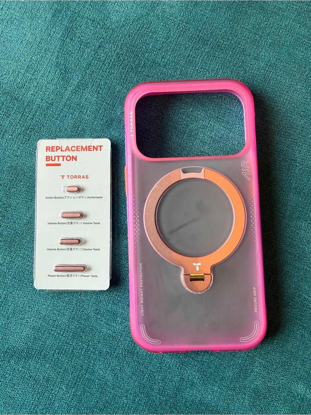 Torras Iphone 17 pro Case- Neon Pink